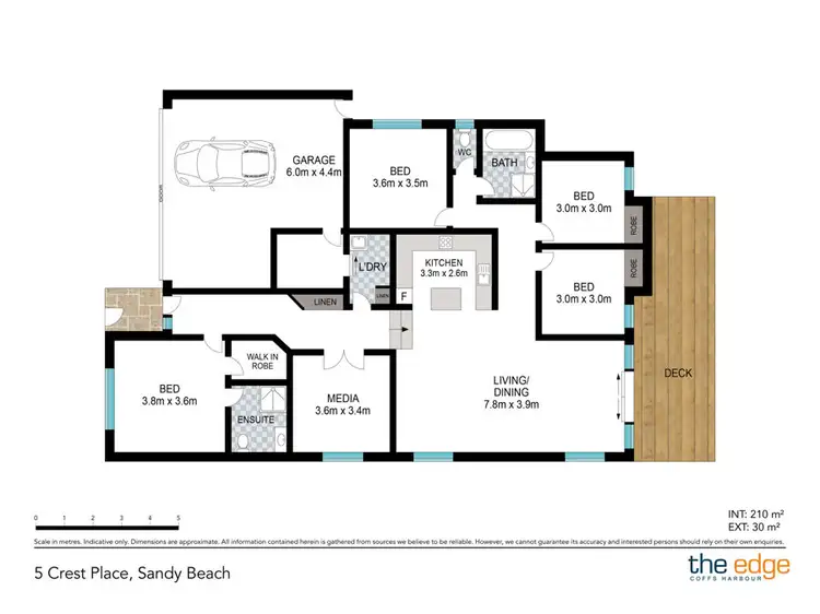 Floorplan of Homely house listing, 5 Crest Place, Sandy Beach NSW 2456