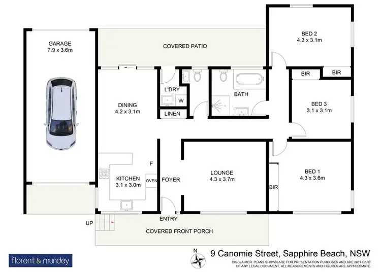 Floorplan of Homely house listing, 9 Canomie St, Sapphire Beach NSW 2450