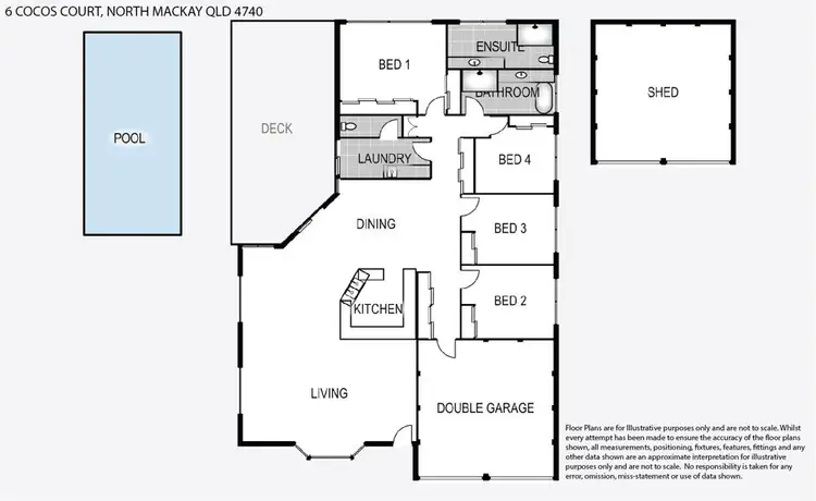 Floorplan of Homely house listing, 6 Cocos Court, North Mackay QLD 4740