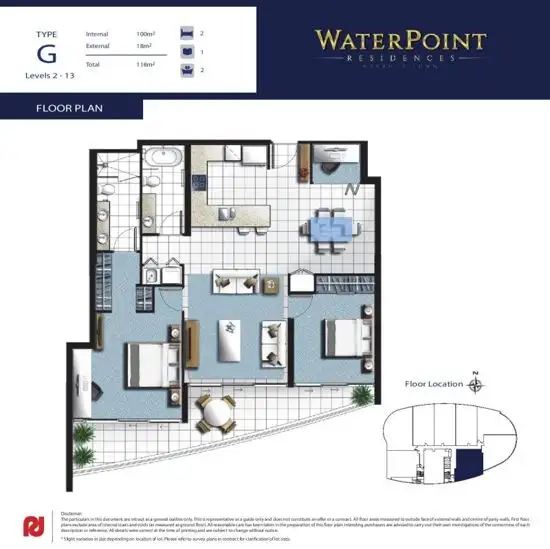 Floorplan of Homely apartment listing, 1307/5 Harbour Side Court, Biggera Waters QLD 4216