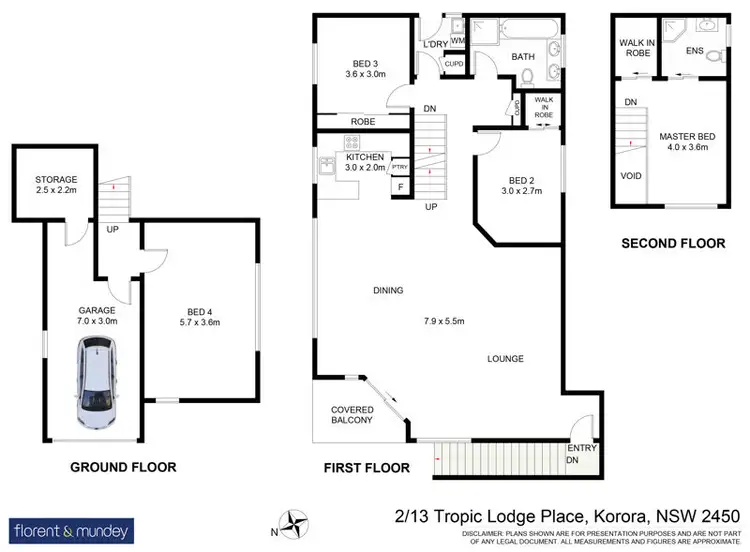 Floorplan of Homely townhouse listing, 2/13 Tropic Lodge Pl, Korora NSW 2450