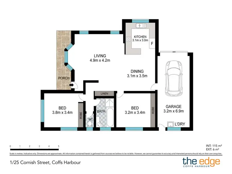 Floorplan of Homely villa listing, 1/25 Cornish Street, Coffs Harbour NSW 2450