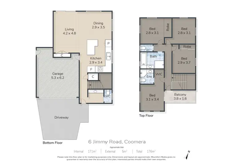 Floorplan of Homely house listing, 6 Jimmy Road, Coomera QLD 4209
