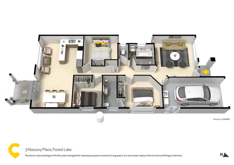 Floorplan of Homely house listing, 3 Muscovy Place, Forest Lake QLD 4078