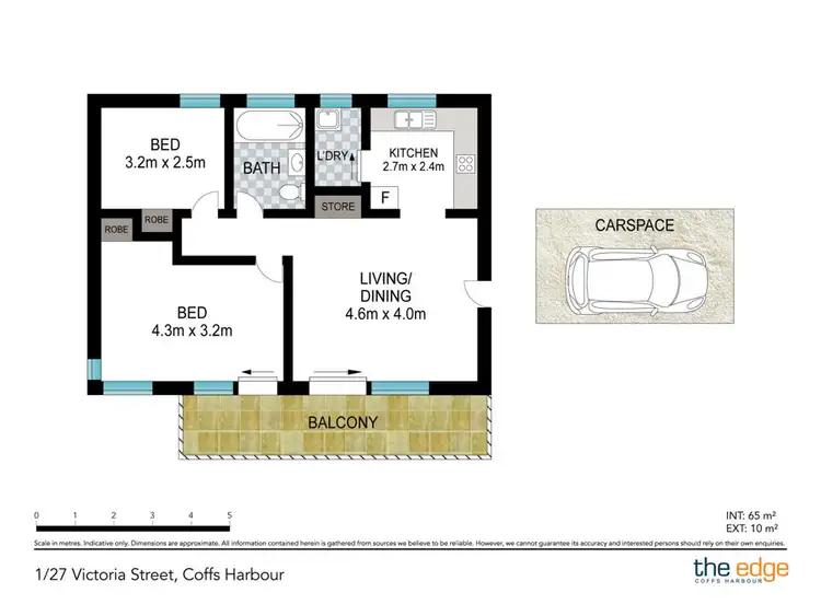 Floorplan of Homely unit listing, 1/27 Victoria Street, Coffs Harbour NSW 2450