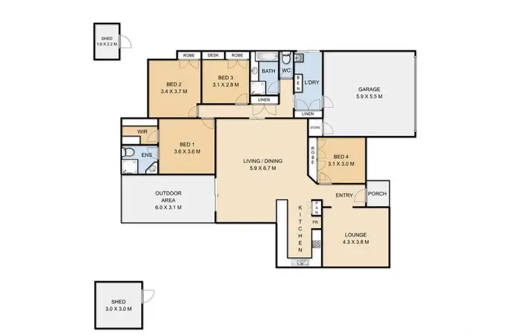 Floorplan of Homely house listing, 16 Sweetapple Crescent, Centenary Heights QLD 4350