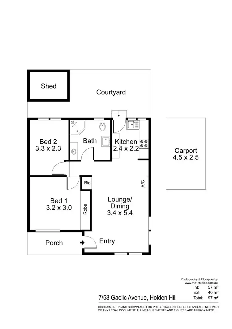 Floorplan of Homely unit listing, 7/58 Gaelic Avenue (57 Dundee), Holden Hill SA 5088