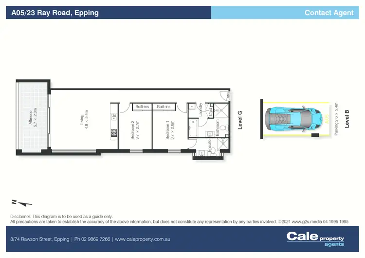Floorplan of Homely apartment listing, A05/23 Ray Road, Epping NSW 2121
