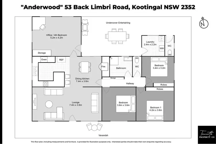 Floorplan of Homely rural property listing, 53 Back-Limbri Road, Kootingal NSW 2352