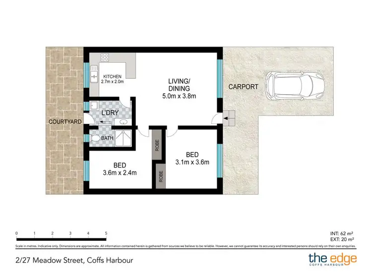 Floorplan of Homely unit listing, 2/27 Meadow Street, Coffs Harbour NSW 2450