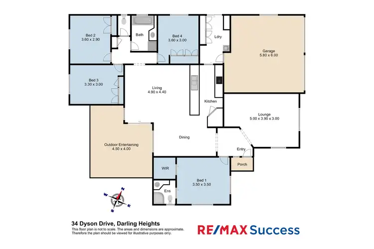 Floorplan of Homely house listing, 34 Dyson Drive, Darling Heights QLD 4350