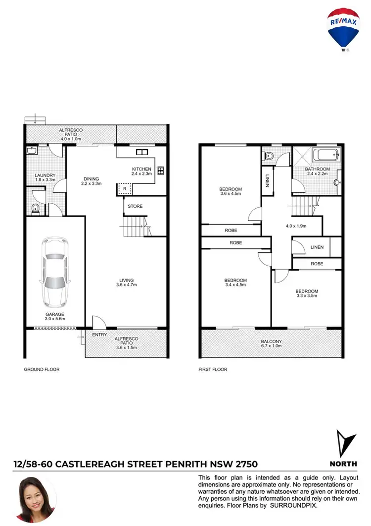 Floorplan of Homely townhouse listing, 12/58-60 CASTLEREAGH STREET, Penrith NSW 2750