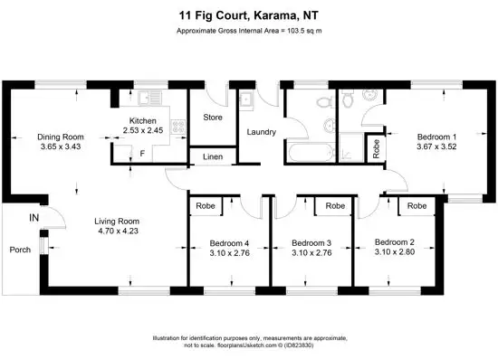 Floorplan of Homely house listing, 11 Fig Court, Karama NT 812