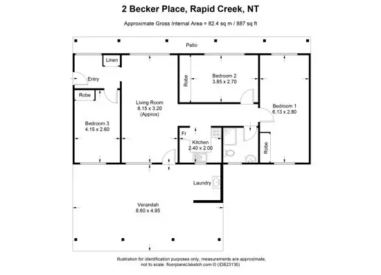 Floorplan of Homely house listing, 2 Becker Place, Rapid Creek NT 810