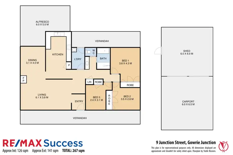 Floorplan of Homely house listing, 9 Junction Street, Gowrie Junction QLD 4352