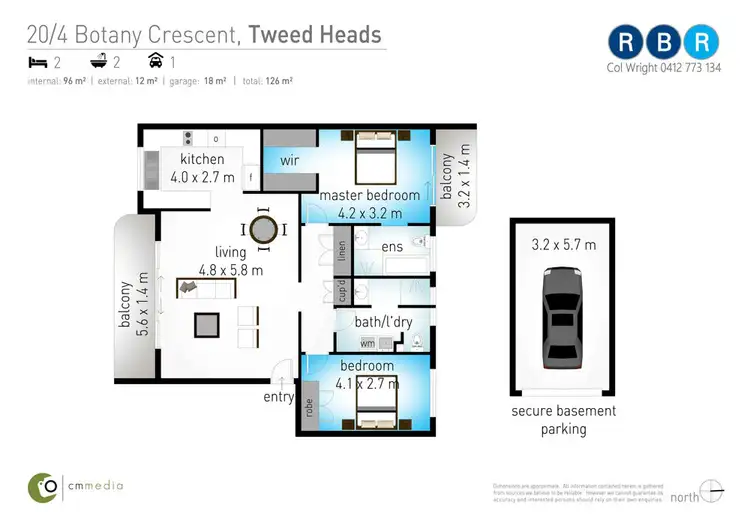 Floorplan of Homely unit listing, 20/4 Botany Crescent, Tweed Heads NSW 2485