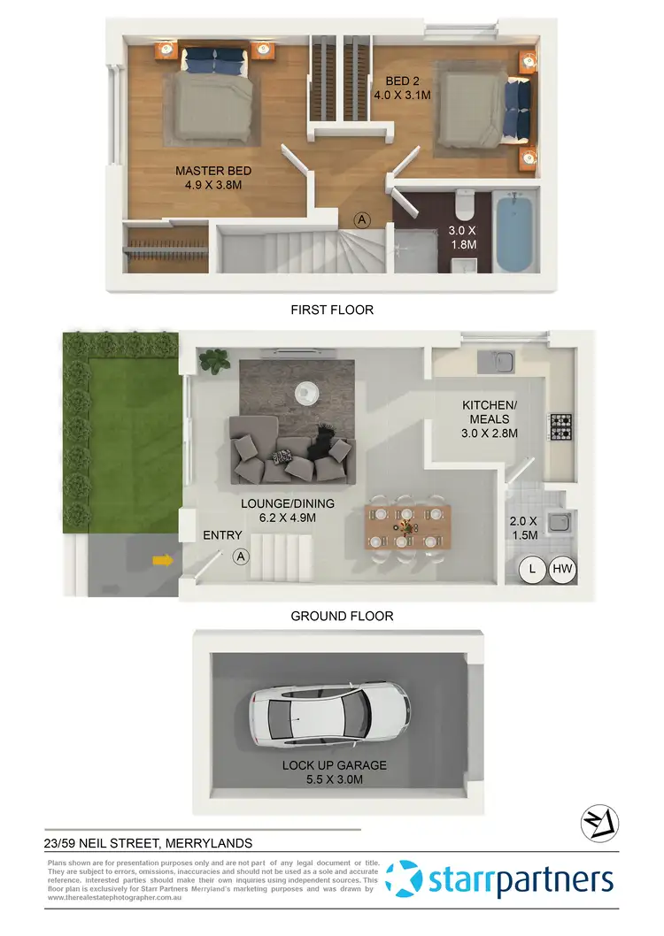 Floorplan of Homely townhouse listing, 23/59-61 Neil Street, Merrylands NSW 2160