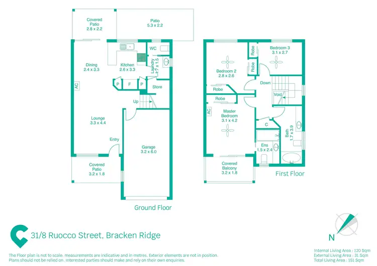 Floorplan of Homely townhouse listing, 31/8 Ruocco Street, Bracken Ridge QLD 4017