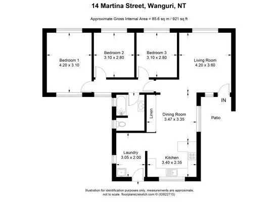 Floorplan of Homely house listing, 14 Martina Street, Wanguri NT 810