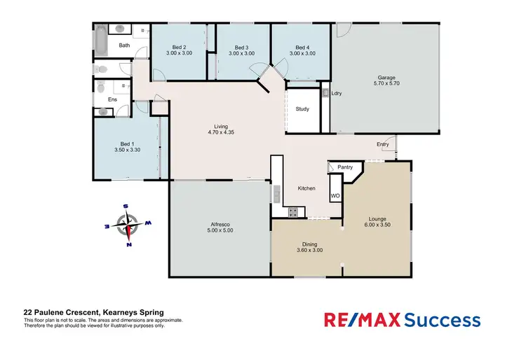 Floorplan of Homely house listing, 22 Paulene Crescent, Kearneys Spring QLD 4350