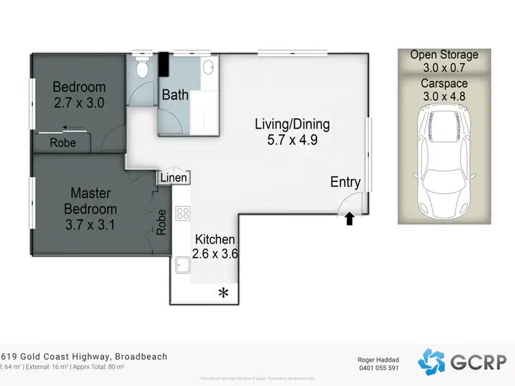 Floorplan of Homely apartment listing, 10/2619 Gold Coast Highway, Broadbeach QLD 4218