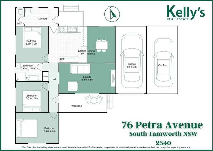 Floorplan of Homely house listing, 76 Petra Avenue, South Tamworth NSW 2340