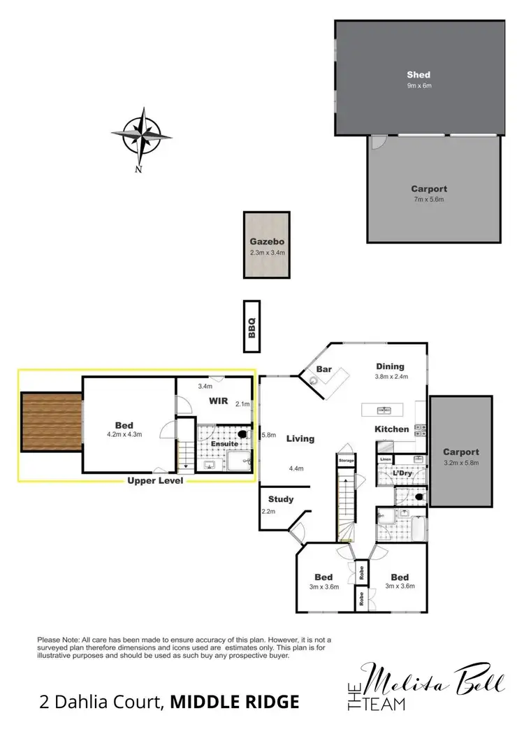 Floorplan of Homely house listing, 2 Dahlia Court, Middle Ridge QLD 4350
