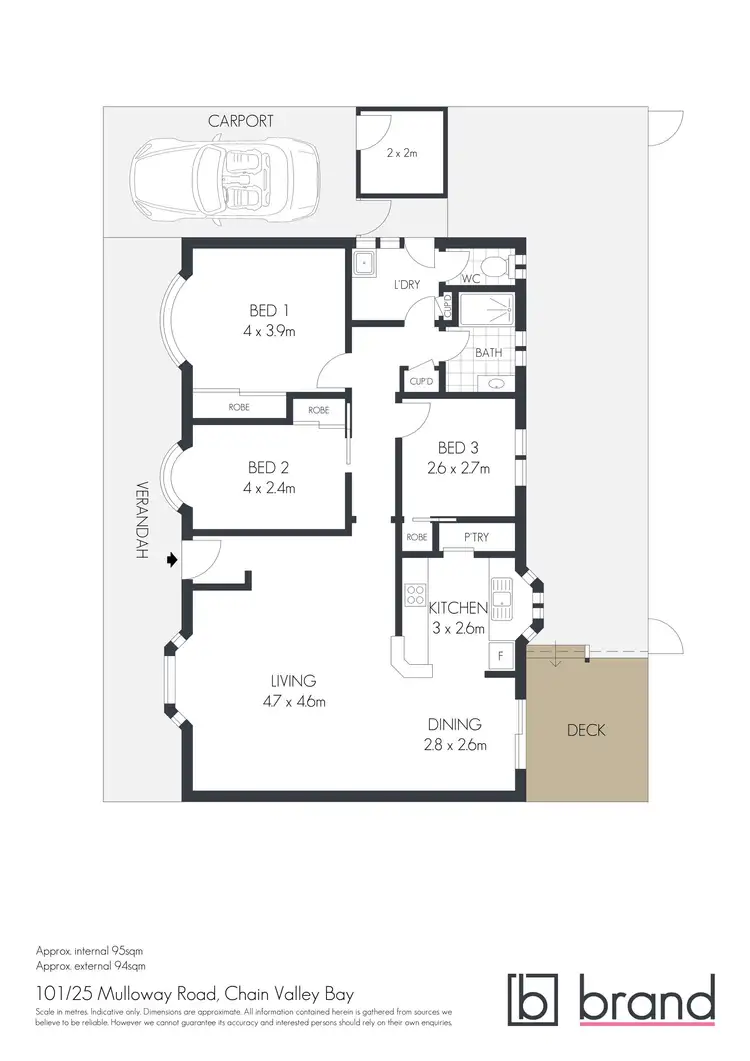 Floorplan of Homely house listing, 101/25 Mulloway Road, Chain Valley Bay NSW 2259