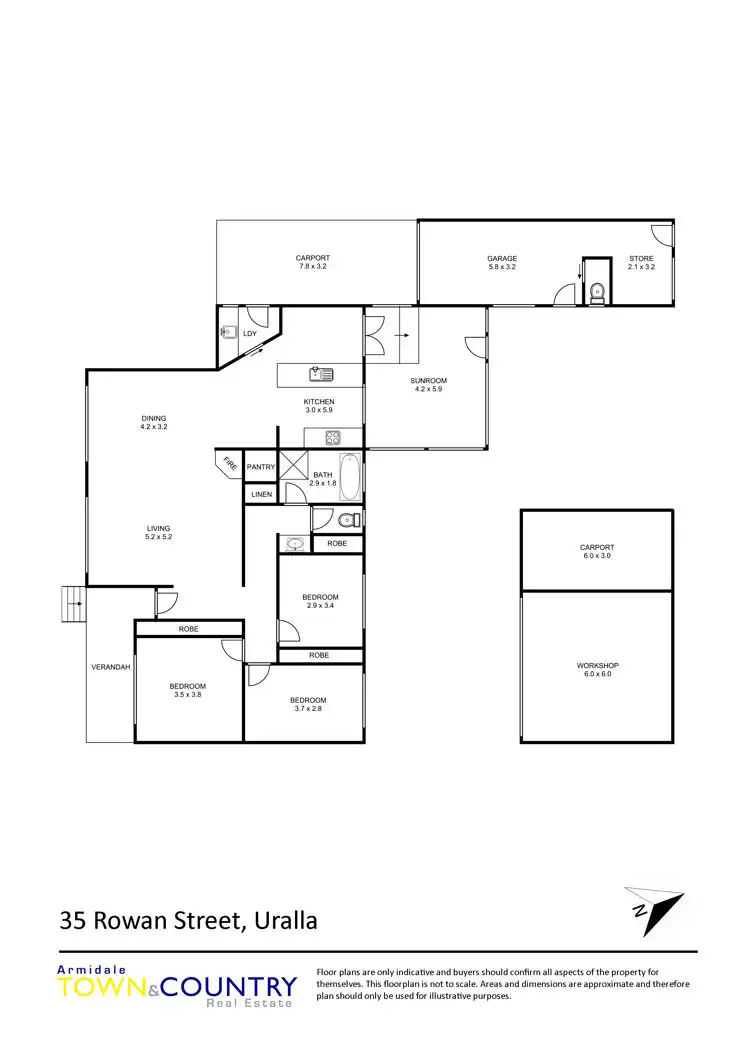 Floorplan of Homely house listing, 35 Rowan Avenue, Uralla NSW 2358