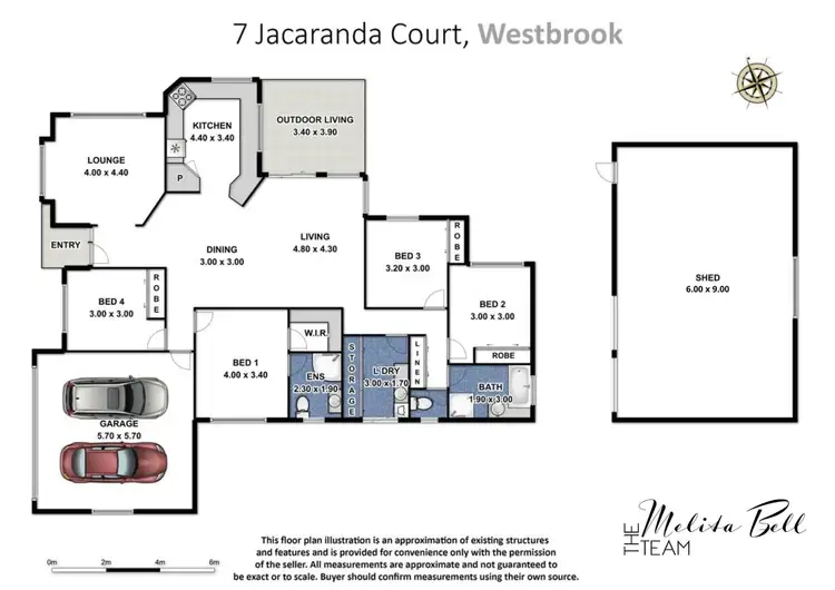 Floorplan of Homely house listing, 7 Jacaranda Court, Westbrook QLD 4350