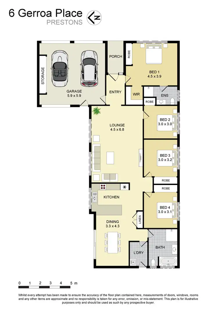 Floorplan of Homely house listing, 6 Gerroa Place, Prestons NSW 2170