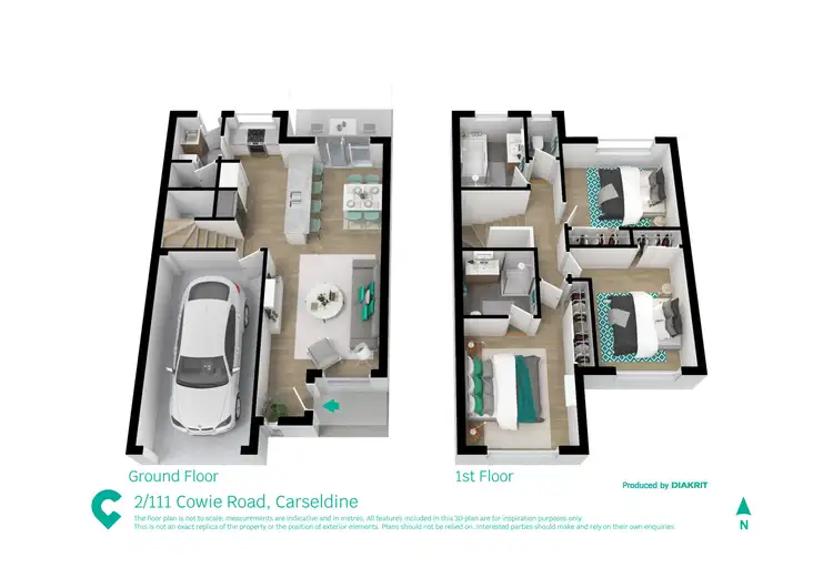 Floorplan of Homely townhouse listing, 2/111 Cowie Road, Carseldine QLD 4034