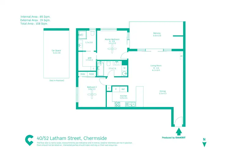 Floorplan of Homely unit listing, 40/52 Latham Street, Chermside QLD 4032