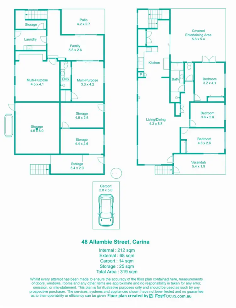 Floorplan of Homely house listing, 48 Allambie Street, Carina QLD 4152