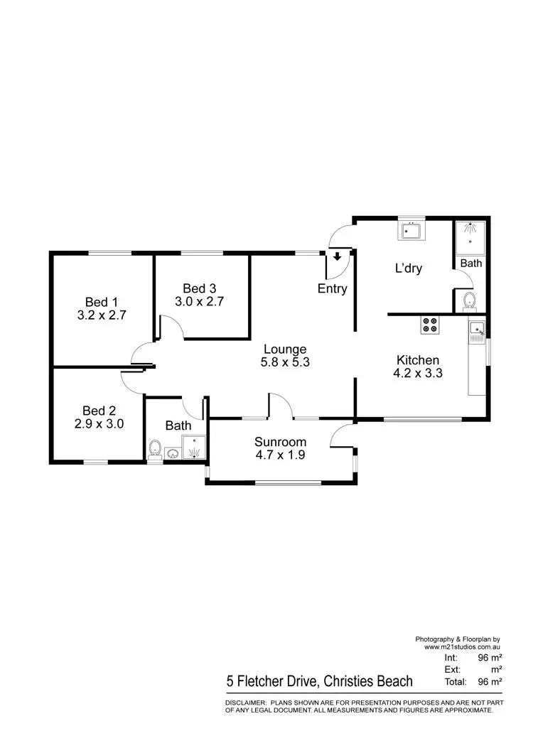 Floorplan of Homely house listing, 5 Fletcher Drive, Christies Beach SA 5165