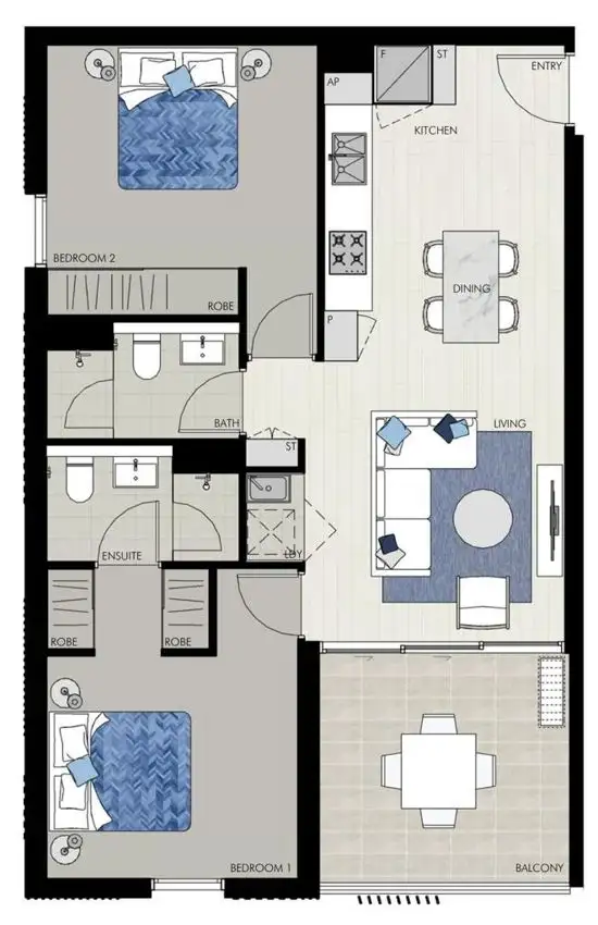 Floorplan of Homely apartment listing, 2 Address Upon Rquest, West End QLD 4101