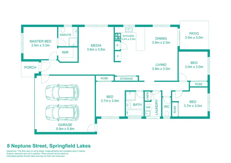 Floorplan of Homely house listing, 8 Neptune Street, Springfield Lakes QLD 4300