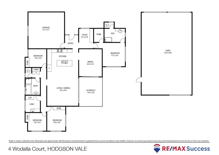 Floorplan of Homely rural property listing, 4 Wodalla Court, Hodgson Vale QLD 4352