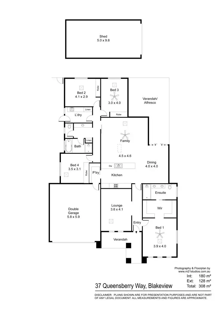 Floorplan of Homely house listing, 37 Queensberry Way, Blakeview SA 5114