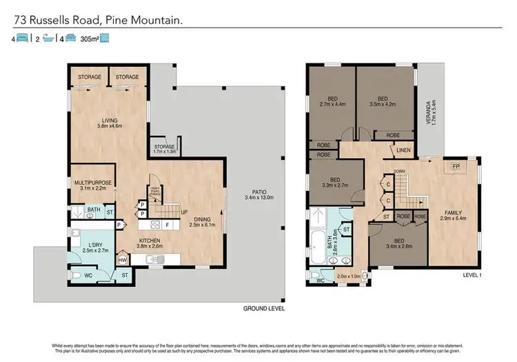 Floorplan of Homely rural property listing, 73 Russells Road, Pine Mountain QLD 4306