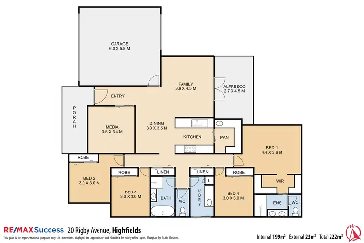 Floorplan of Homely house listing, 20 Rigby Avenue, Highfields QLD 4352