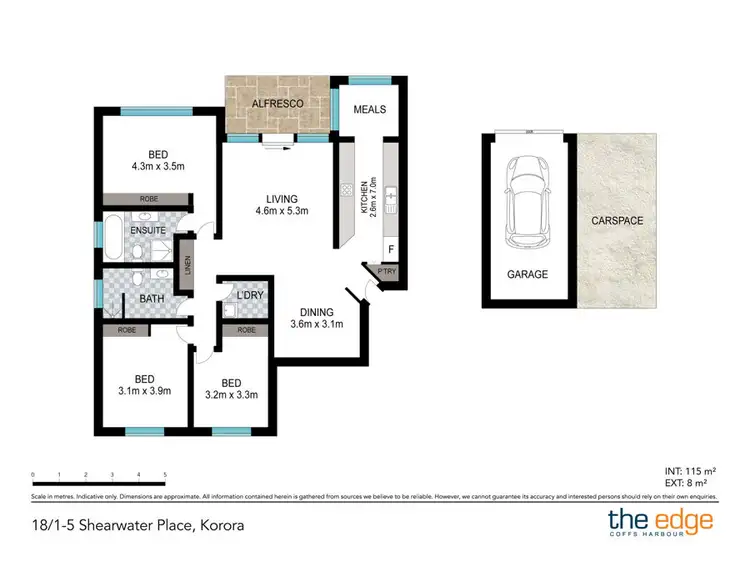 Floorplan of Homely apartment listing, 18/1-5 Shearwater Place, Korora NSW 2450