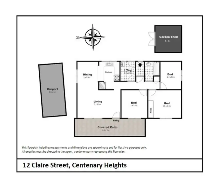 Floorplan of Homely house listing, 12 Claire Street, Centenary Heights QLD 4350