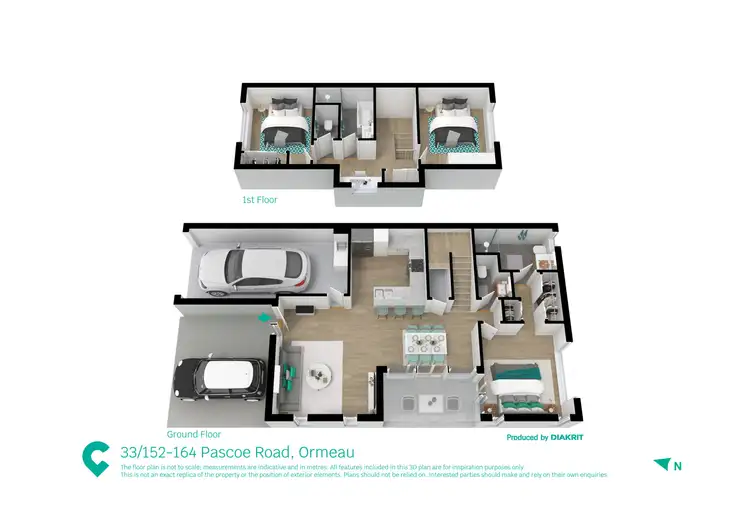 Floorplan of Homely townhouse listing, 33/152-164 Pascoe Road, Ormeau QLD 4208