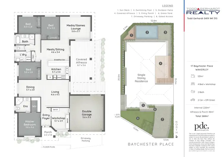Floorplan of Homely house listing, 17 Baychester Place, Wakerley QLD 4154