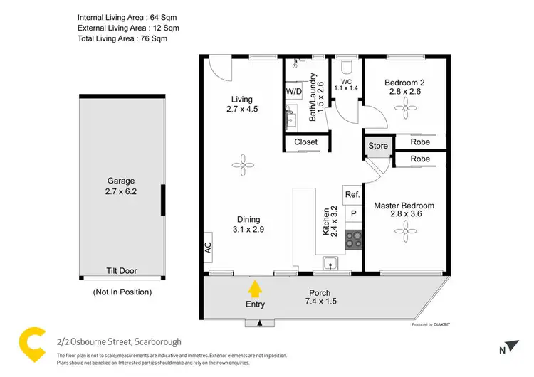 Floorplan of Homely apartment listing, 2/2 Osbourne Street, Scarborough QLD 4020