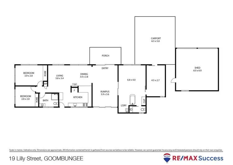 Floorplan of Homely house listing, 19 Lilly Street, Goombungee QLD 4354