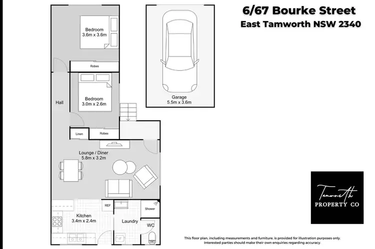 Floorplan of Homely unit listing, 6/67 Bourke Street, Tamworth NSW 2340