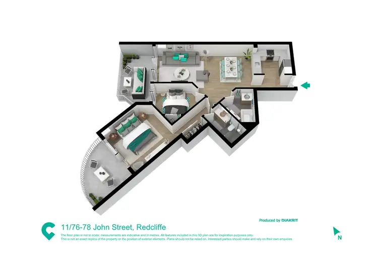 Floorplan of Homely unit listing, 11/76-78 John Street, Redcliffe QLD 4020