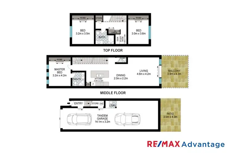 Floorplan of Homely townhouse listing, 36/4 Lewis Place, Manly West QLD 4179